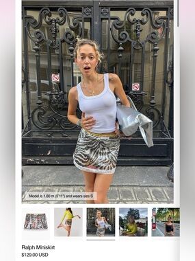 Sequin Zebra-Print Mini Skirt - Black/White
